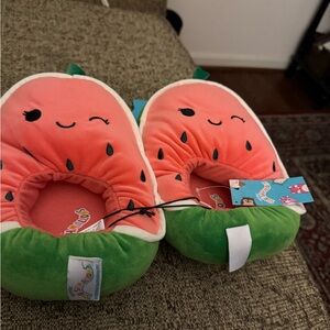 Original Squishmallows Cute Watermelon Slippers Adult 9-10 NWT